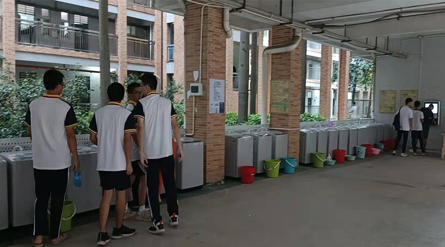 好評續(xù)單！江門一中學校持續(xù)追加共享洗衣機！