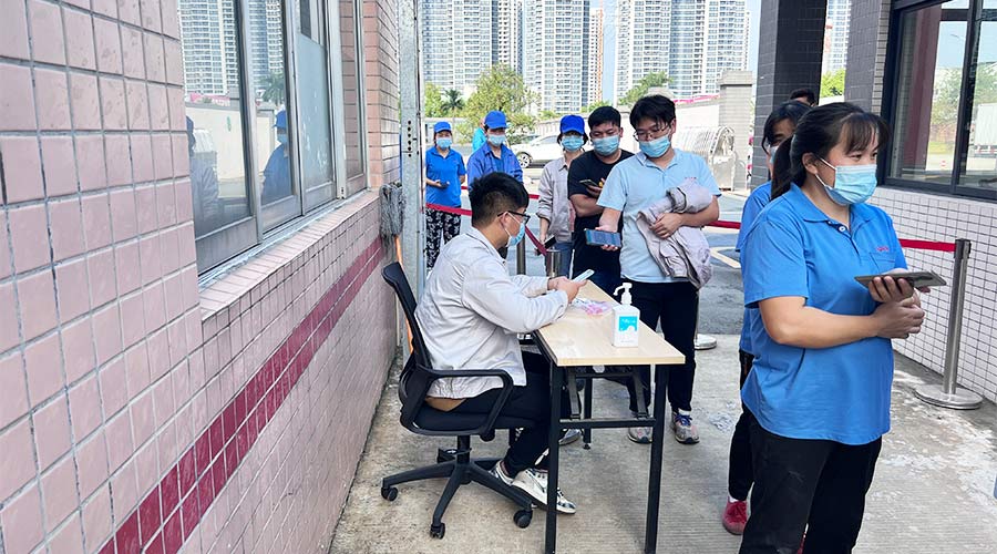 迅速防疫！金環(huán)電器積極配合醫(yī)護(hù)人員上門測核酸！