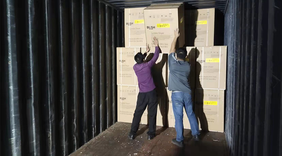 挑燈夜戰(zhàn)，順利完成客戶Argos的滾筒干衣機出貨