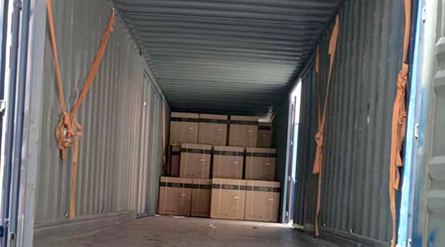 100臺(tái)12kg滾筒衣服烘干機(jī)裝柜完畢！順利出貨