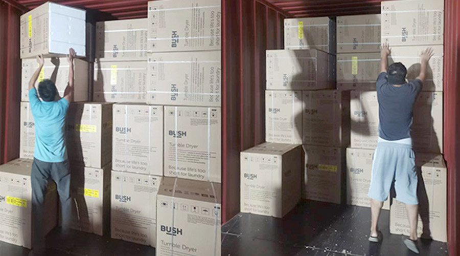 各司其職合力做好英國Argos客戶衣物烘干機出貨任務！